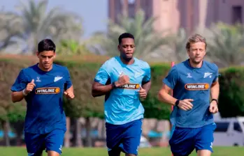 Jhon Durán durante uno de sus entrenamientos con el Zenit ruso. FOTO ZENIT