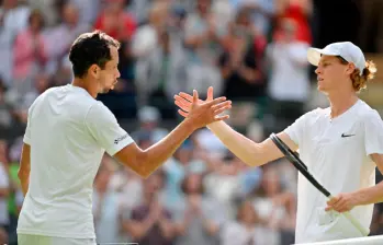 Daniel Galán espera darle batalla a Sinner como lo hizo hace dos años en Wimbledon. FOTO AFP