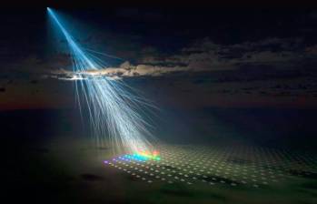 Ilustración artística de un rayo cósmico. Foto: Cortesía Kyoto University.