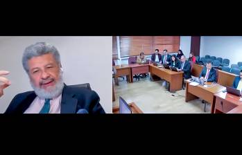 La audiencia se desarrolla en los juzgados de Paloquemao en Bogotá. FOTO CAPTURA DE PANTALLA