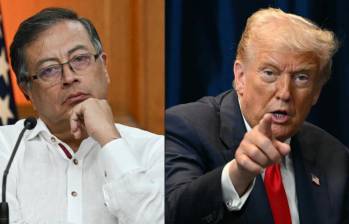 Presidente de Estados Unidos, Donald Trump; y presidente de Colombia, Gustavo Petro. Fotos: AFP
