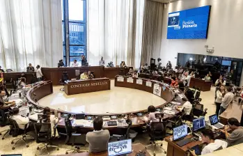 Imagen de referencia de las sesiones del Concejo de Medellín. Foto: EL COLOMBIANO