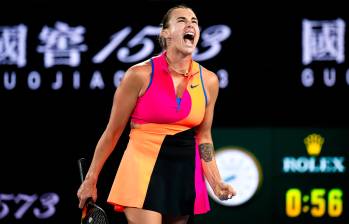 La tenista bielorrusa Aryna Sabalenka ocupa el primer puesto del ranking mundial de la WTA. Buscará su tercer triunfo en Australia. Foto: GETTY