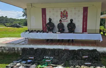 Incautación del Ejército Nacional en Valdivia, Bajo Cauca antioqueño. FOTO: Ejército Nacionl