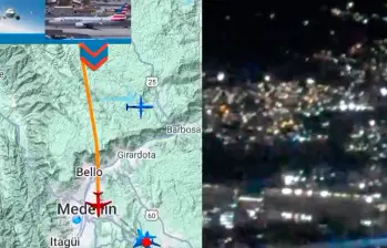 Un cibernauta destacó que el único vuelo registrado que pasaba por la ciudad era el de un avión que volaba a 5.000 metros de altura. FOTO TOMADA DE WEB