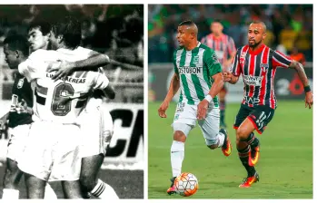 Imágenes de la serie semifinal de la Supercopa de 1993 y de la semifinal de la Libertadores en 2016 entre Nacional y Sao Paulo. FOTOS EL COLOMBIANO