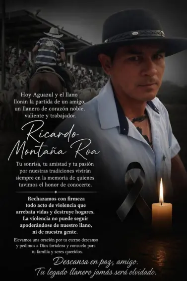 Ricardo Montaña Roa, una de las víctimas del ataque armado en Villanueva, Casanare. Foto: casanareonline