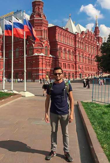 Elías Mauricio Rojas Ardila viajó a Rusia en 2019. FOTO CORTESÍA 