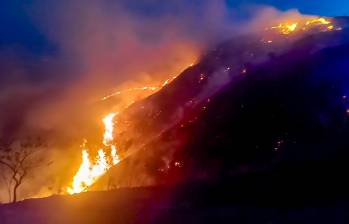 Desde el Gobierno Nacional ya se gestiona un refuerzo de bomberos para controlar el fuego. Foto: CAPTURA DE VIDEO