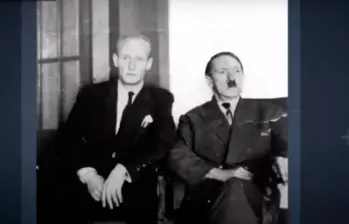 Esta es la fotografía de Phillip Citroen junto a Hitler que se habría tomado en Tunja. FOTO CORTESÍA