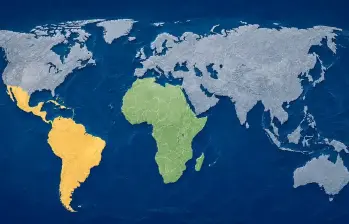 La decisión de Naciones Unidas, en consecuencia, no cambia las dimensiones reales de África ni las de ningún otro continente. Lo que cambia es el debate sobre cómo representar esas dimensiones en una superficie plana. FOTO: Ilustración LR.