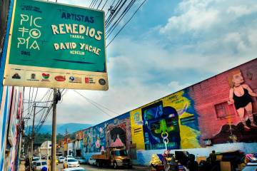 Las fachadas del barrio Colombia han servido de lienzo a varias ediciones del Festival Pictopía, que reúne a grandes exponentes del grafiti local y foráneo. Fotos: Camilo Suárez.