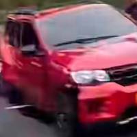 En video: ¡Casi se mata! Choque en la Regional dejó un motociclista herido