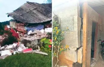 Expertos dicen que se pueden presentar movimientos sísmicos en la ciudada diario, aunque en su mayoría estos no se sienten por su baja intensidad. Las imágenes son de afectaciones en los municipios de Uramita y Frontino hace unos días. FOTOS: Cortesía