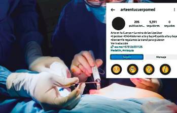 Así se promocionaba en redes sociales Arte en tu Cuerpo, el lugar donde medio centenar de mujeres contrajeron la peligrosa micobacteria que estuvo a punto de cobrarles la vida. FOTO el colombiano y captura de redes