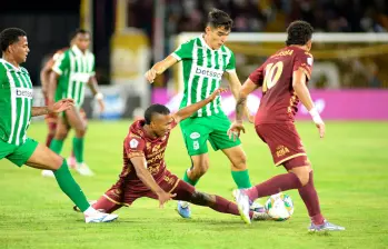 Atlético Nacional empezará el duelo de vuelta, este sábado en el Atanasio, con la ventaja del gol conseguido en la ida, pero ante un rival como Deportes Tolima no se puede confiar si quiere llegar a la final. FOTO colprensa
