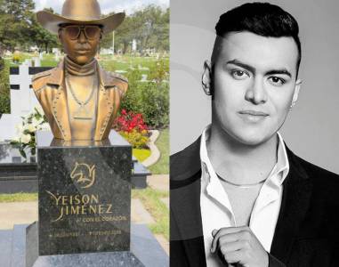 Así luce la tumba memorial de Yeison Jiménez, “El Aventurero”