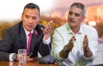 La reunión de seguridad del sábado pasado en Rionegro fue liderada por el ministro Pedro Sánchez y el gobernador Andrés Julián Rendón. FOTO EL COLOMBIANO