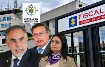 La Fiscalía compulsó copias a la Comisión de Acusación de la Cámara para que investigue al expresidente Gustavo Petro por los hechos relacionados con el denominado ‘Pacto de Valledupar’, mientras que la Procuraduría abrió una investigación disciplinaria contra Armando Benedetti y Angie Rodríguez. Fotos: Colprensa y Presidencia.