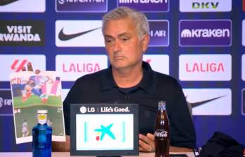 José Mourinho en la rueda de prensa pospartido ante Atlético de Madrid. FOTO: Captura de vídeo