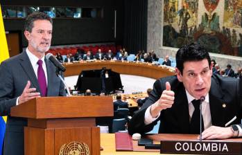 El Gobierno de Colombia presenta ante el Consejo de Seguridad de la Organización de las Naciones Unidas el balance y las propuestas de revisión del Acuerdo de Paz de 2016. Fotos: AFP - tomada de video