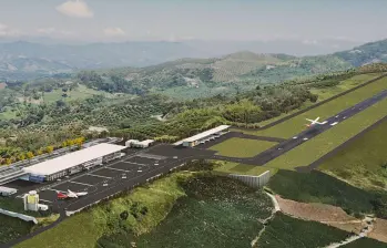 Representación gráfica del futuro aeropuerto del Café. FOTO: Cortesía