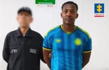 El subintendente Yeison Andrés Mosquera Moreno fue capturado por el CTI de la Fiscalía la semana pasada. FOTO: CORTESÍA DE LA FISCALÍA.