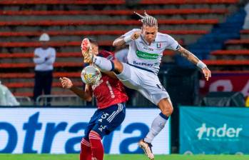 Dayro Moreno quedó a cinco goles de batir la marca como máximo artillero del fútbol colombiano que tiene Sergio Galván Rey. FOTO ANDRÉS CAMILO SUÁREZ