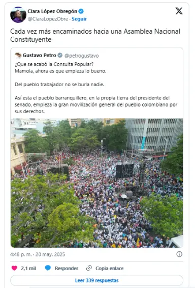 Controversia por concentración de Petro en Medellín: señalan que ofrecen buses y refrigerios para llenar La Alpujarra