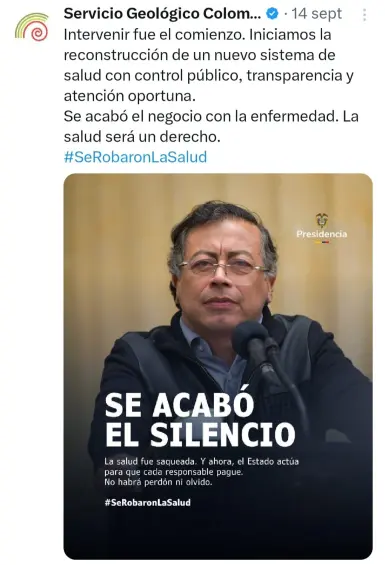 Admiten demanda contra MinEducación y Servicio Geológico Colombiano por presunto proselitismo en redes sociales a favor de Petro