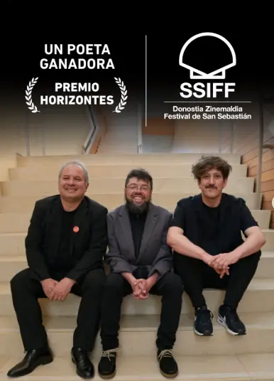 Simón Mesa Soto recibe el Premio Horizontes Latinos en San Sebastián por <i>Un poet</i>a, primera película colombiana en obtener este galardón. Foto: proimagenescolombia