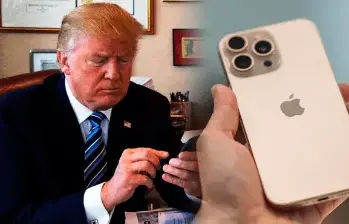 Donald Trump redobla su política de presión comercial y amenaza con un arancel del 25% a Apple si no fabrica sus iPhones en territorio estadounidense. FOTO La República