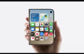 El iPhone Duo, el primer smartphone plegable de Apple, tiene una pantalla exterior de 5,4 pulgadas y una pantalla interior de 7,6 pulgadas, la más grande en la historia de la línea iPhone. FOTO cortesía