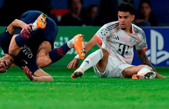 Hakimi sufre grave lesión tras dura entrada de Luis Díaz en partido de la Champions League. Foto: GETTY. 