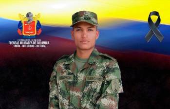 Él era el soldado Yerson Alexis Valencia Fajardo, quien murió en medio de un ataque contra el Ejército en el sector de El Pital del municipio de Caldono, Cauca. FOTO: Colprensa