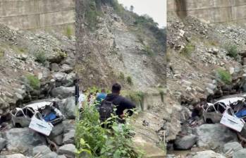 Accidente en la vía Andes-Salgar deja varios muertos y heridos. FOTO: Tomado de video.
