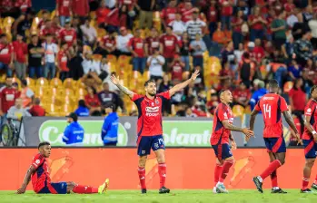 El delantero argentino Francisco Fydriszewski es el goleador del Medellín en el segundo semestre del 2025. Suma 14 celebraciones. FOTO: Camilo Suárez