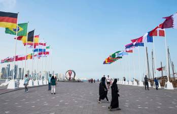 En Qatar ya se empieza a notar ambiente de Mundial. FOTO EFE