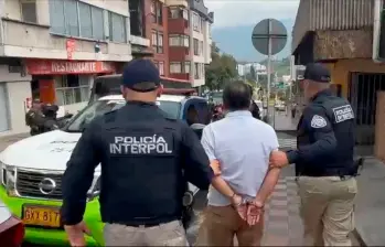 El abogado Rubén Darío García Rodríguez fue detenido en Armenia, con fines de extradición. FOTO CORTESÍA DE LA POLICÍA.