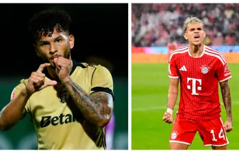 Luis Díaz y Luis Suárez, figuras de Colombia en las Ligas de Europa. FOTO AFP Y GETTY
