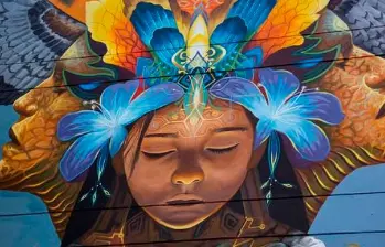 El mural fue realizado hace más de un mes. FOTO: Tomada de @revolucionartecolombia