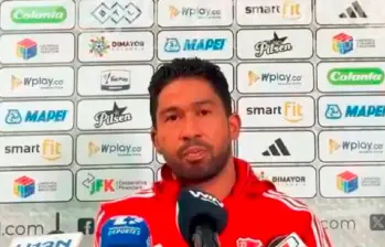 Christian Marrugo durante su presentación como mánager de relacionamiento deportivo del DIM. FOTO DIM