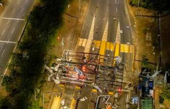 Los heridos serían trabajadores del peaje. FOTO CORTESÍA