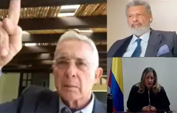 Duro enfrentamiento entre la jueza Sandra Heredia y Álvaro Uribe. FOTO: captura de video