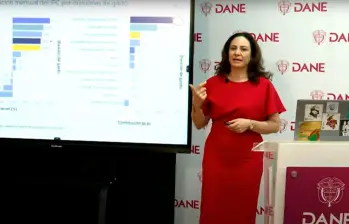 Piedad Urdinola, directora del Dane, explicó los datos del IPC con corte a agosto. FOTO tomada de YouTube
