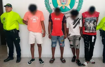 Los cuatro capturados por orden judicial tienen anotaciones por hurto, homicidio, receptación, tráfico de estupefacientes y lesiones personales. FOTO: ALCALDÍA