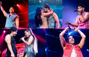 Los integrantes de La Reina del Flow en sus conciertos en Argentina. FOTO Cortesía Caracol Televisión