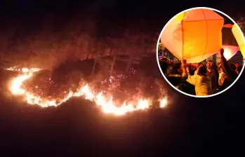 Pólvora, globos de mecha, sobrecarga de conexiones eléctricas y velas encendidas son los principales causantes de incendios en Antioquia. FOTO: Cortesía