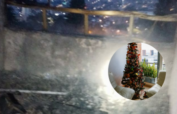 El cortocircuito se habría generado por las instalaciones de luces de un árbol de Navidad. FOTO: DAGRD Y ARCHIVO