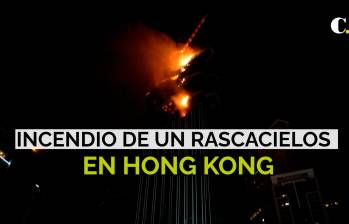 Incendio en un rascacielos de Hong Kong 